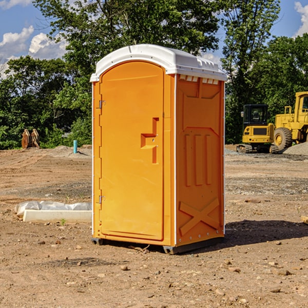 can i customize the exterior of the porta potties with my event logo or branding in Brookston